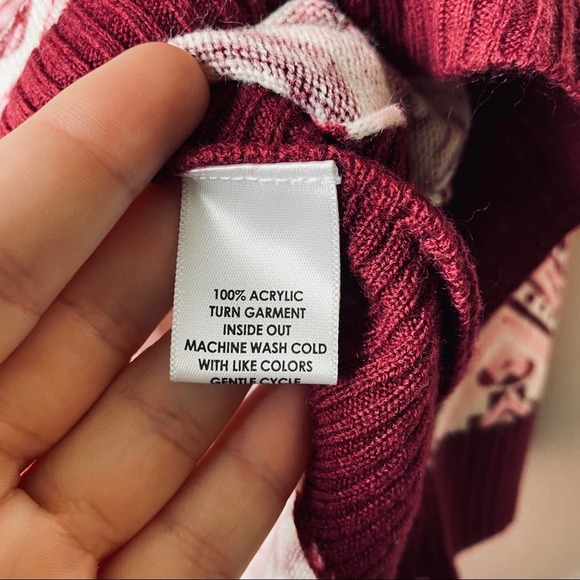 Kim Rogers Cowl Neck Chevron Sweater Size Large - Picture 3 of 7